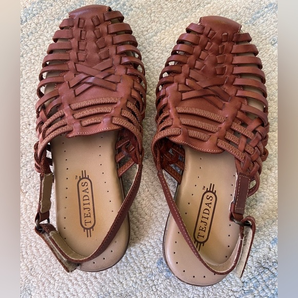 TEJIDAS LEATHER SLINGBACK HUARACHES SIZE 8.5 WIDE - Picture 9 of 9